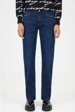 Sissy boy Womens Mid Waist Straight Leg Jean In Dark Vintag