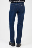 Sissy boy Womens Mid Waist Straight Leg Jean In Dark Vintag