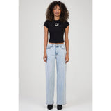 Sissy Boy Womens Romy Wide Leg Jeans High Waist In Light Vintage