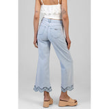 Sissy Boy Alexus Cropped Wide Leg Jeans In Light Vintage