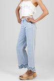 Sissy Boy Alexus Cropped Wide Leg Jeans In Light Vintage