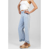 Sissy Boy Alexus Cropped Wide Leg Jeans In Light Vintage