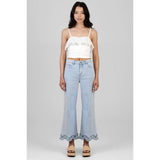 Sissy Boy Alexus Cropped Wide Leg Jeans In Light Vintage