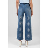Sissy Boy Belen Wide Leg Mid Waist Wide Leg Jeans In Medium Vintage