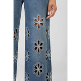 Sissy Boy Belen Wide Leg Mid Waist Wide Leg Jeans In Medium Vintage