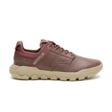Caterpillar Mens Hex Lite Leather Sneakers In Deep Mahogany Confidence