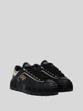 Replay Womens Paullete Sneakers In Black And Gold