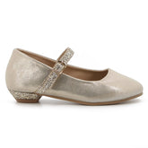 Pierre Cardin Girls Evie Glitter Low Heels In Gold