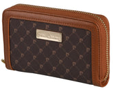 Pierre Cardin Core Logo Mini Purse In Brown