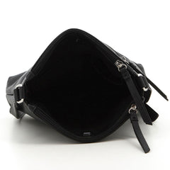 Pierre Cardin Double Compartment Crossbody Bag In Black