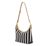 Pierre Cardin Rafiya Crossbody Bag In White & Navy