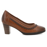 Pierre Cardin Ladies Brown Lacey Heels