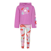 Converse Girls Flutter Hoodie And Legging Set In Egret