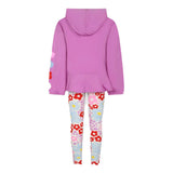 Converse Girls Flutter Hoodie And Legging Set In Egret