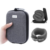 Easynap Travel Neck Pillow With Pouch In Pewter Gray