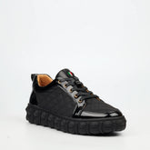 Mazerata Mens Pigale 38 Faux Patent Shoes In Black