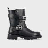 Jeep Womens Black Tats Biker Boots