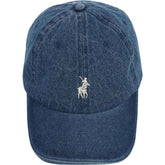 Polo Womens 6 Panel Denim Peak Cap In Indigo