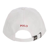 Polo Mens 6 Panel Metal Peak Cap In Red/White