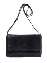Polo Womens Newport Flapover Sling Bag In Black