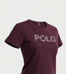 Polo Womens Anlia Embellished T-Shirt In Mauve