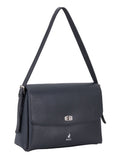 Polo Lyon Flapover Bag In Black