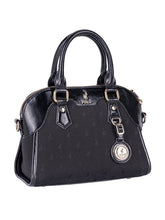 Polo Jacquard Small Shopper Bag In Black