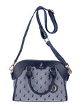 Polo Jacquard Small Shopper Bag In Navy