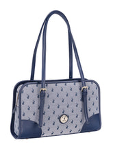 Polo Jacquard Shopper Bag In Navy