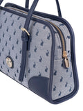 Polo Jacquard Shopper Bag In Navy