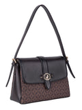 Polo Medina Flapover Shoulder Bag In Espresso