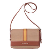 Polo Riviera Flapover Sling Bag In Tan