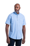 Pringle Mens Oscar Short Sleeve Classic Oxford Shirt In Blue