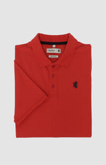 Prigle Mens Austyn Pique Golfer In Coral