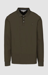 Pringle Mens Donald Long Sleeve Golfer In Olive