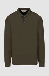 Pringle Mens Donald Long Sleeve Golfer In Olive
