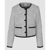 Pringle Womens Lexi Tweed Jacket In Black & White
