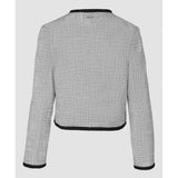 Pringle Womens Lexi Tweed Jacket In Black & White