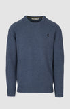 Pringle Mens Johnson Lambswool Crewneck Sweater In Mid Blue