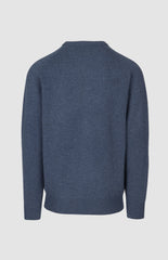 Pringle Mens Johnson Lambswool Crewneck Sweater In Mid Blue