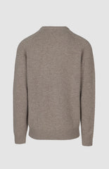 Pringle Mens Johnson Lambswool Crewneck Sweater In Taupe