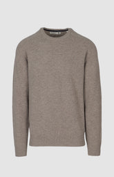 Pringle Mens Johnson Lambswool Crewneck Sweater In Taupe