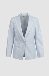 Pringle Eve Linen Blend Jacket Light Blue