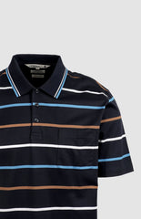 Pringle Mens Harry Mercerised Golfer In Navy