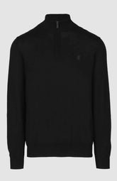 Pringle Mens Ernie 1/4 Zip Merino Sweater In Black