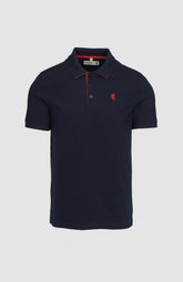 Pringle Mens Aiden Slim Fit Pique Golfer In Navy