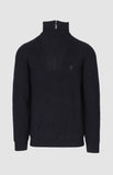 Pringle Mens Kyle 1/4 Zip Ribbed Knitwear In Navy