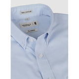 Pringle Mens Alexander Textured Easy Care Classic Shirt In Sky Blue