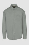 Pringle Mens Alexander Textered Easy Care Classic Shirt In Olive