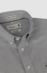 Pringle Mens Alexander Textered Easy Care Classic Shirt In Olive